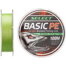 Шнур Select Basic PE Light Green 100m 0.18mm 22lb/9.9kg