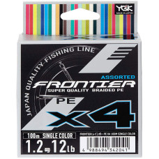 Шнур YGK Frontier X4 Assorted Single Color 100m #0.8/0.148mm 8lb/3.6kg