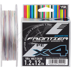 Шнур YGK Frontier X4 100m (мультіколор) #2.0/0.235mm 20lb/9.0kg