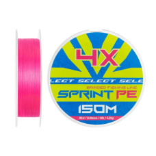 Шнур Select Sprint PE 4X Pink 150m #0.15/0.04mm 5lb/2.3kg