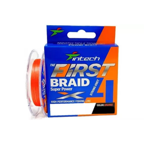 Шнур Intech First Braid X4 100м #0.6/0.128мм 10lb/ 4.54кг