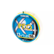 Шнур Duel Hardcore X4 PRO 150м Yellow 9.0кг 0.19мм #1.2