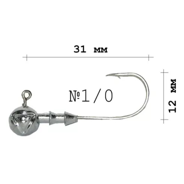 Джиг-головка Intech DJ-Head 31 №1/0 3г (4шт/уп)