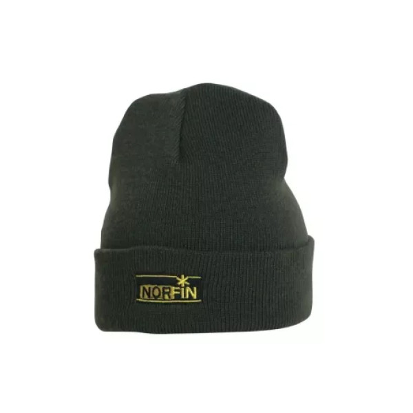Шапка вязаная с отворотом Norfin Classic (ц:хаки) р.XL