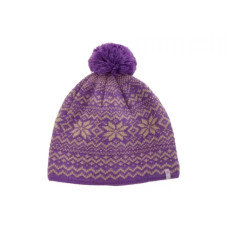 Шапка вязаная женская Norfin Women Norway Violet (подкл.флис, 100% акрил, ц:фиолетовый) р.L