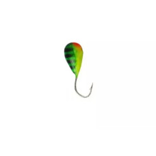 Мормышка Intech Ice Jig Капля с отверстием 0.2г/ 2.5мм, цвет: 05 арбуз