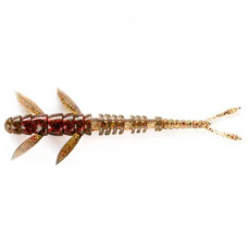 FishUP Flit 3" (8шт), #045 - Green Pumpkin/Red & Black