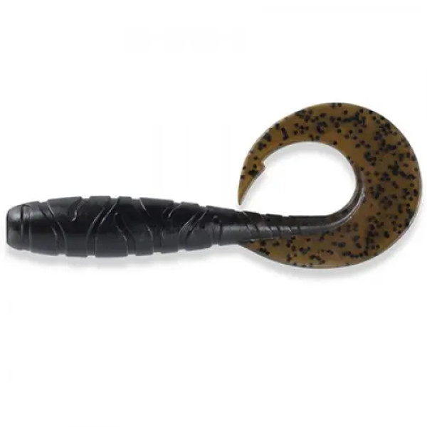 FishUP Mighty Grub 3.5" (7шт), #043 - Watermelon Brown/Black
