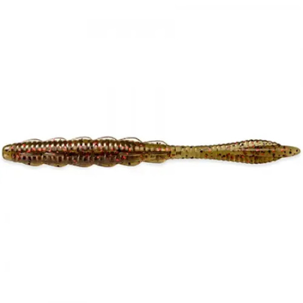 FishUP Scaly FAT 4.3" (8шт), #045 - Green Pumpkin/Red & Black