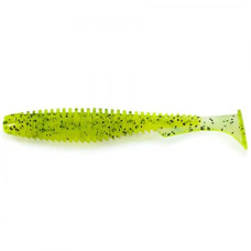 FishUP U-Shad 3" (9шт), #055 - Chartreuse/Black