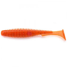 FishUP U-Shad 4" (8шт), #049 - Orange Pumpkin/Black