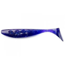 FishUP Wizzle Shad 1.4" (10шт), #060 - Dark Violet/Peacock & Silver