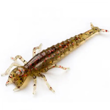 FishUP Diving Bug 2" (8шт), #045 - Green Pumpkin/Red & Black
