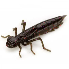 FishUP Dragonfly 1.2" (10шт), #050 - Green Pumpkin Brown/Red & Purple