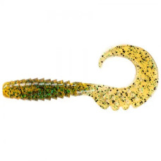FishUP Fancy Grub 2.5" (10шт), #036 - Caramel/Green & Black