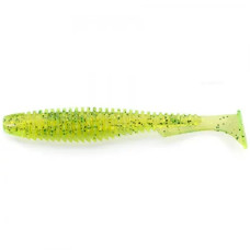 FishUP U-Shad 2.5" (9шт), #026 - Flo Chartreuse/Green