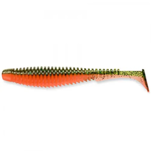 FishUP U-Shad 4" (8шт), #205 - Watermelon/Orange