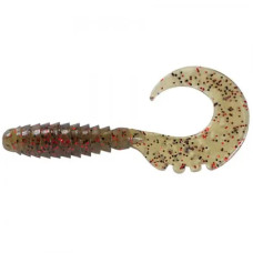 FishUP Fancy Grub 2.5" (10шт), #045 - Green Pumpkin/Red & Black