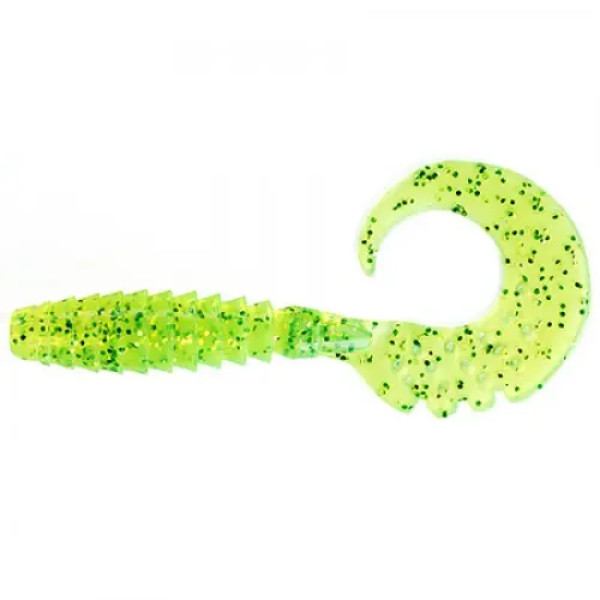 FishUP Fancy Grub 2" (10шт), #026 - Flo Chartreuse/Green