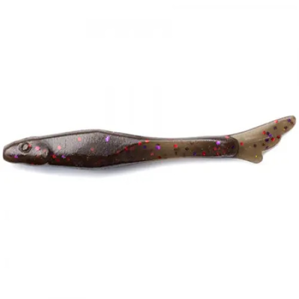FishUP Tiny 1.5" (12шт), #050 - Green Pumpkin Brown/Red & Purple