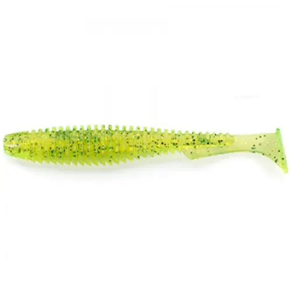 FishUP U-Shad 3.5" (8шт), #026 - Flo Chartreuse/Green