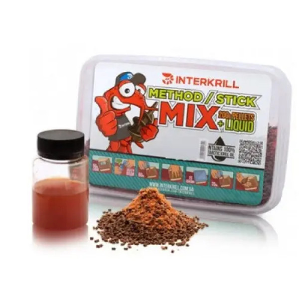 Пеллетс INTERKRILL Method Stick Mix + (Ліквід Криль-Тигровий горіх, 50г) 400г