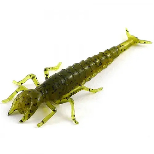 FishUP Diving Bug 2" (8шт), #074 - Green Pumpkin Seed