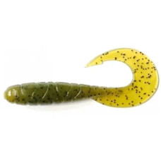 FishUP Mighty Grub 3.5" (7шт), #074 - Green Pumpkin Seed