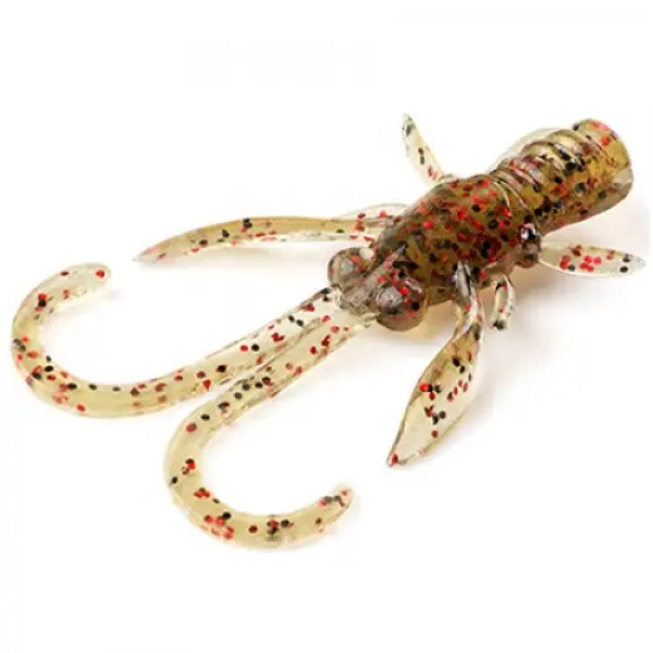 FishUP Baffi Fly 1.5" (10шт), #045 - Green Pumpkin/Red & Black