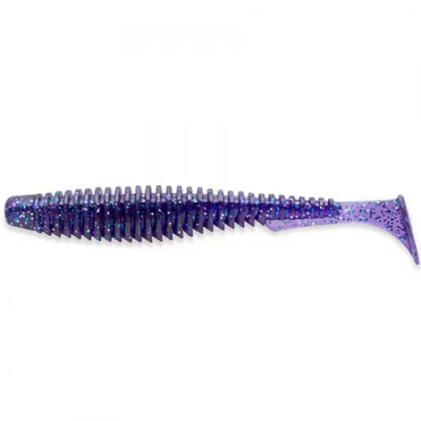 FishUP U-Shad 2" (10шт), #060 - DARK VIOLET/PEACOCK & SILVER