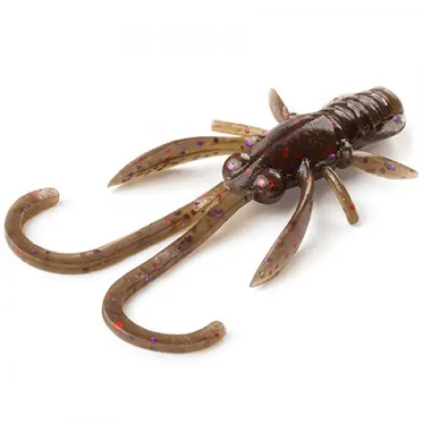 FishUP Baffi Fly 1.5" (10шт), #050 - Green Pumpkin Brown/Red & Purple