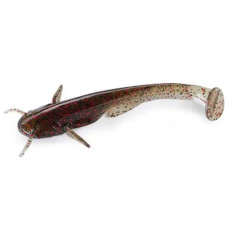 FishUP Catfish 3" (8шт), #045 - Green Pumpkin/Red & Black