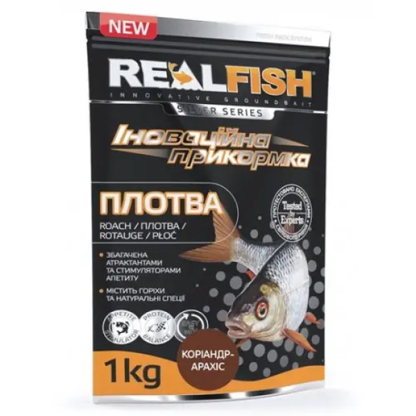 ПРИКОРМКА RealFish "ПЛОТВА" КОРИАНДР-АРАХИС, 1 кг