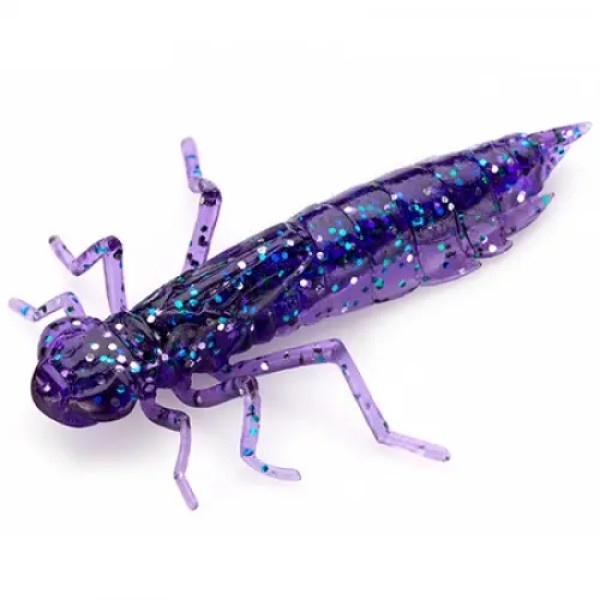 FishUP Dragonfly 1.7" (8шт), #060 - Dark Violet/Peacock & Silver