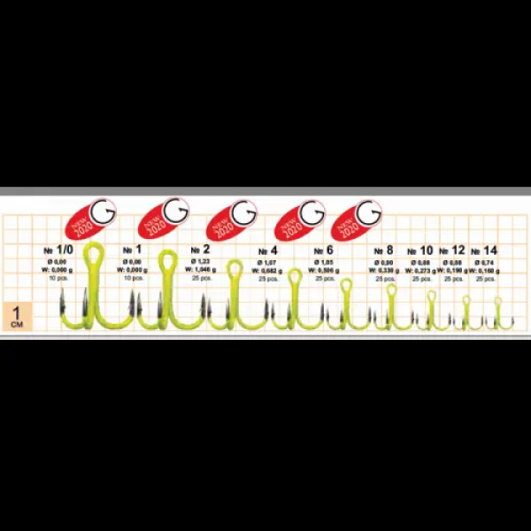 ROUND TREBLE ST-36 UV CHARTREUSE K-2509 №14 - 1 шт.