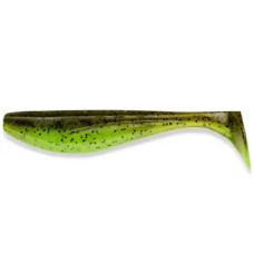 FishUP Wizzle Shad 5" (4шт), #204 - Green Pumpkin/Chartreuse