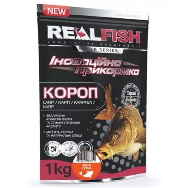ПРИКОРМКА RealFish "КАРП" КИСЛАЯ ГРУША, 1 кг