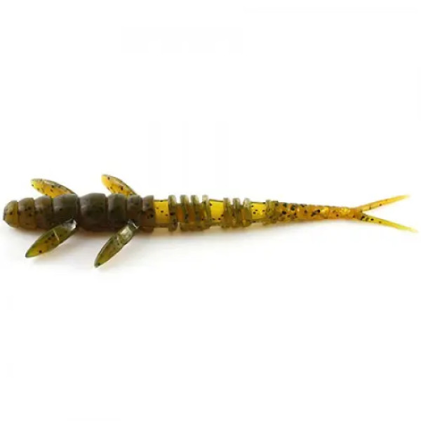 FishUP Flit 1.5" (10шт), #074 - Green Pumpkin Seed