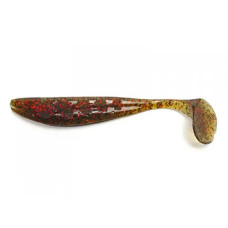 FishUP Wizzle Shad 3" (8шт), #045 - Green Pumpkin/Red & Black