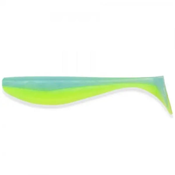 FishUP Wizzle Shad 5" (4шт), #206 - Sky/Chartreuse