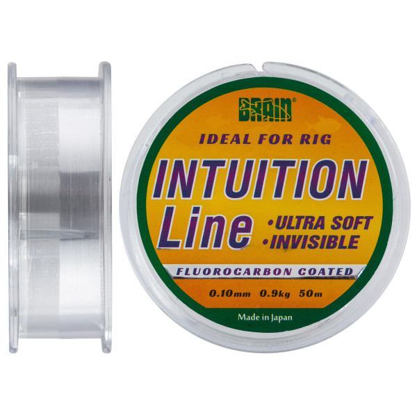 Волосінь Brain Intuition 50m 0,10 mm #0,35 0,9 kg 1,9 lb ц.: clear