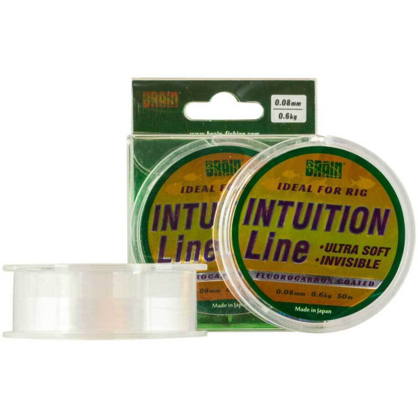 Волосінь Brain Intuition 50m 0,148 mm #0,8 1,9 4,2 kg lb ц.: clear