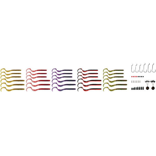 Набір приманок Savage Gear Rib Worm Kit Mix Colors (60 шт/уп)