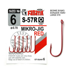 S-57 Red № 6 Одинарний гачок Fanatik