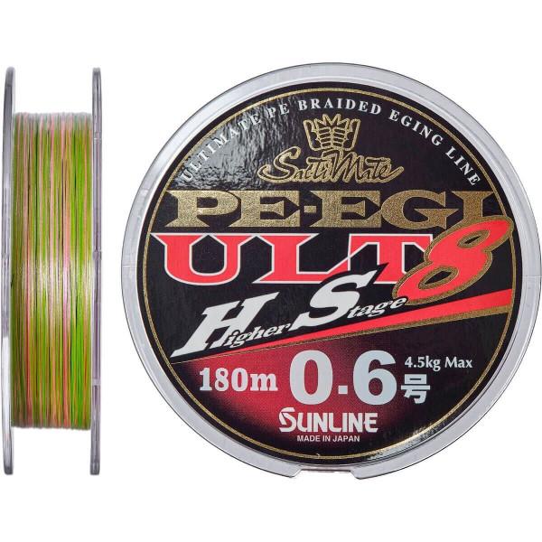 Шнур Sunline PE EGI ULT HS8 180m #0.6/0.128mm 4.5kg