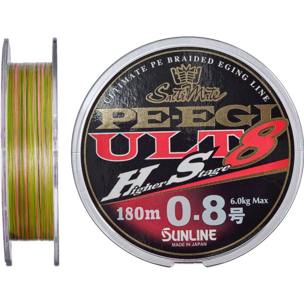 Шнур Sunline PE EGI ULT HS8 180m #0.8/0.148 mm 6.0 kg