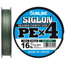 Шнур Sunline Siglon PE х4 150m (темн-зел.) #1.7/0.223 mm 30lb/13.0 kg