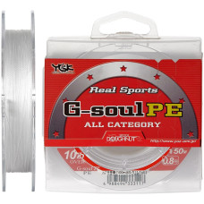 Шнур YGK Real Sports G-Soul PE 150m (білий) #1.0/0.165mm 12lb