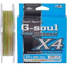 Шнур YGK Super Jig Man X4 200m (мультіколор) #2.5/0.270mm 35lb