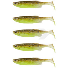 Силікон Savage Gear Fat Minnow T-Tail 130mm 20.0g Green Pearl Yellow (5 шт/уп)
